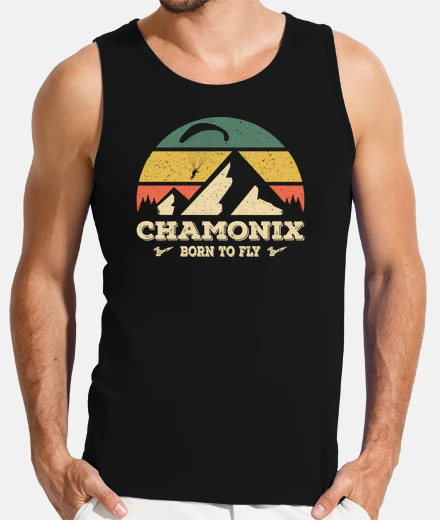 Camiseta chamonix nace para volar en parapente