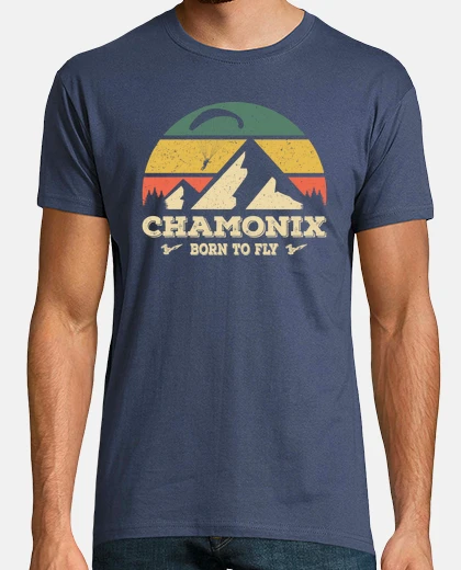 Camiseta chamonix nace para volar en parapente