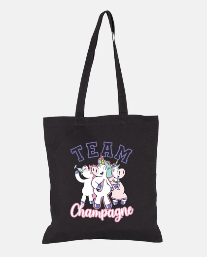 Bolsa champán despedida de soltera unicornios