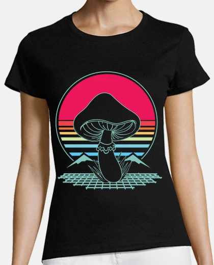 Tee-shirt Champignon magique rétro vaporwave
