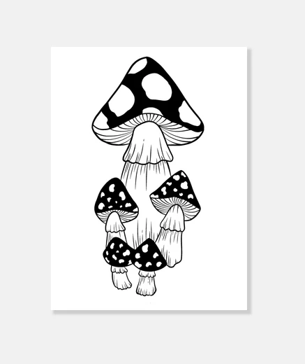 Tableau Champignons mortels art