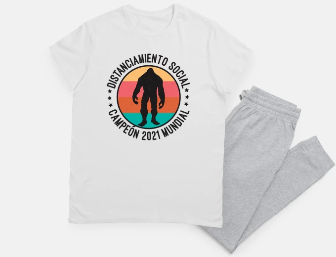 Pyjama champion du monde distanciation sociale
