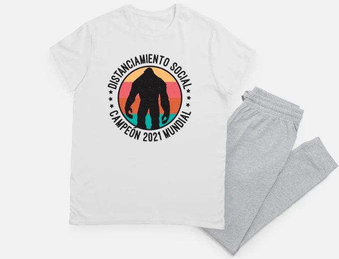 Pyjama champion du monde distanciation sociale