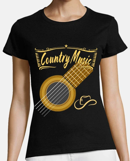 Tee-shirt chapeau de guitare musique country
