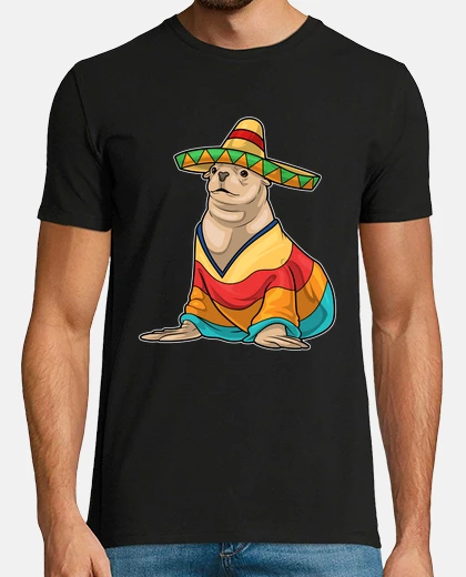 Tee-shirt chapeau mexicain en forme de sceau