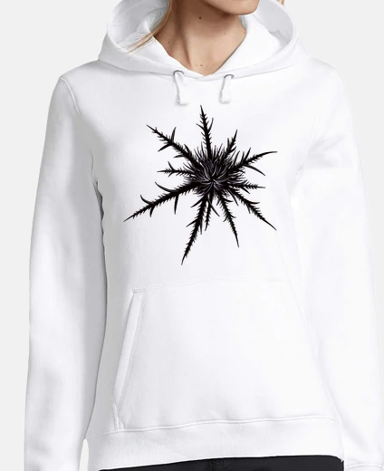 Sweat chardon sec gothique noir botanique