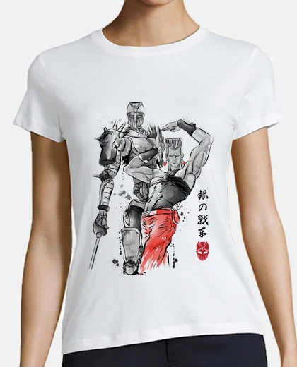 Tee-shirt chariot en argent sumi-e