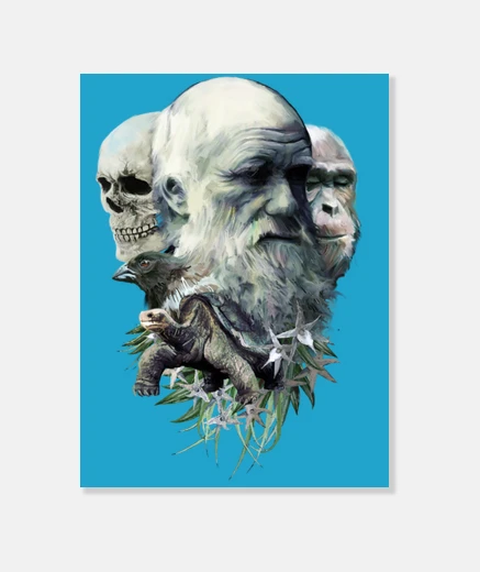 Lienzo Charles Darwin V01