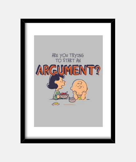 Cadre Charlie Brown et une dispute