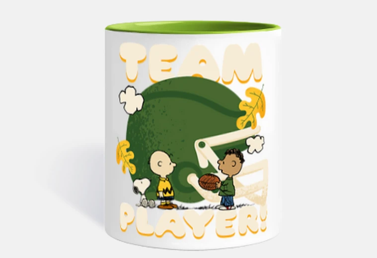 Tazza Charlie brown Snoopy player di squadra