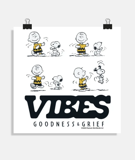 Poster Charlie Brown Snoopy Vibes