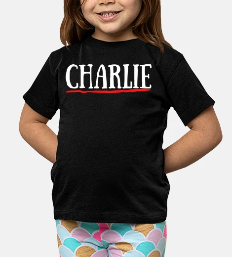 Kids charlie first name red line