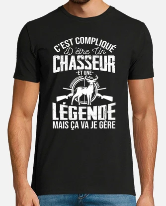 Tee shirt best sale chasseur humour