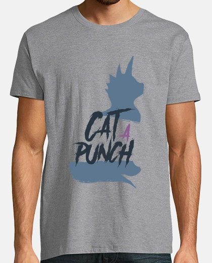 Tee-shirt chat à coup de poing