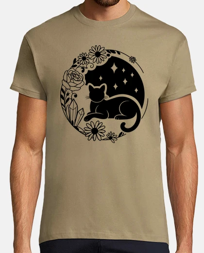 Tee-shirt Chat allonge lune