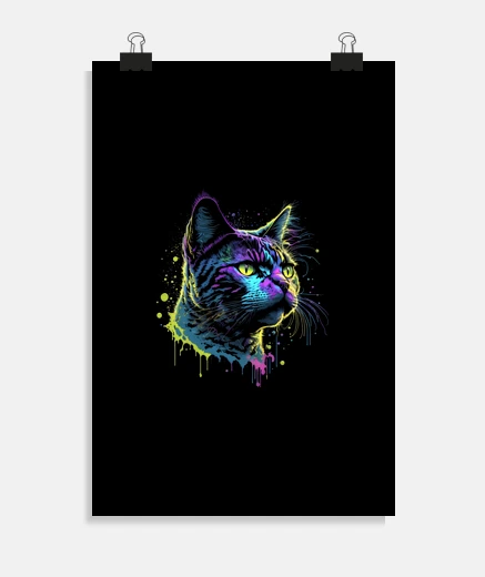Poster chat américain à poil court