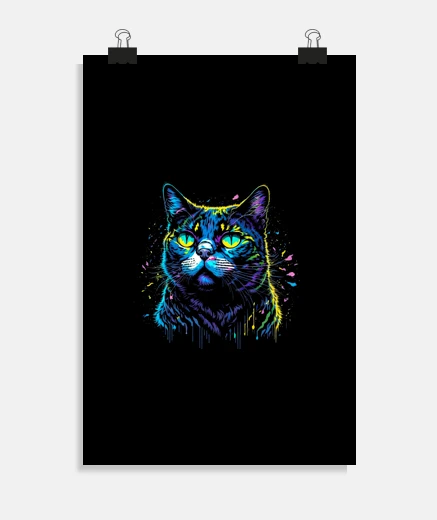 Poster chat américain à poil court