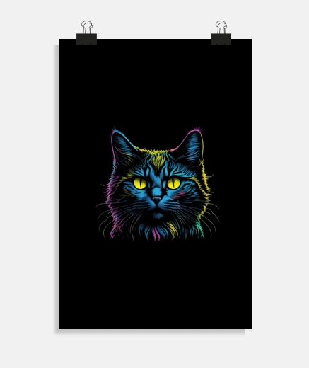 Poster Chat Bobtail américain aux éclaboussure
