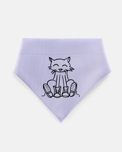 Mascotas chat botté assis