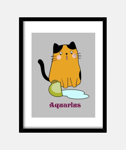 Cadre chat d&#39;aquarium