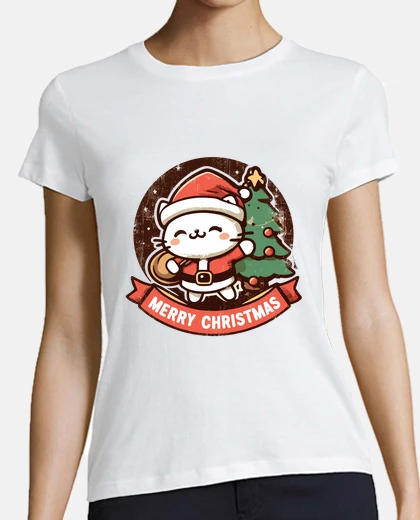 Tee-shirt chat de Noël
