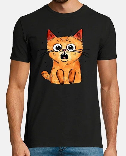 Tee-shirt chat dents pointues