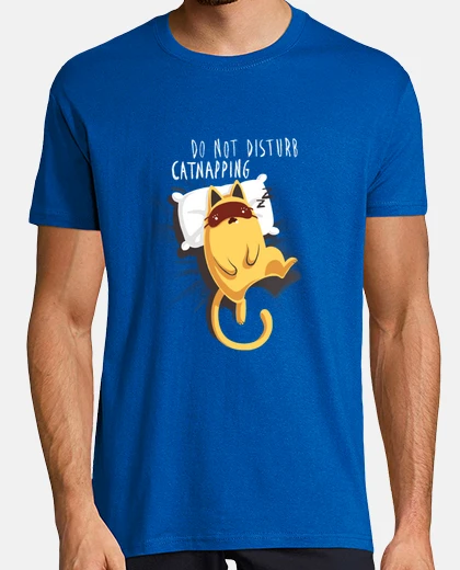 Tee-shirt chat endormi - ne not déranger la sieste