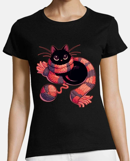 Tee-shirt chat et chat kawaii tricoté avec pelote