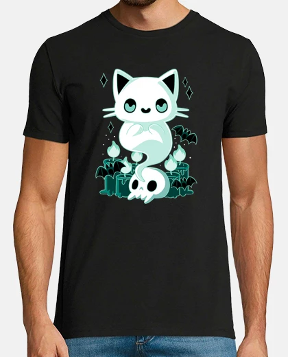Tee-shirt chat fantôme