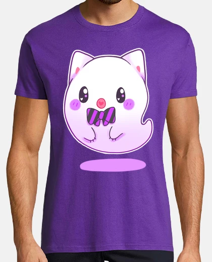Tee-shirt chat fantôme kawaii