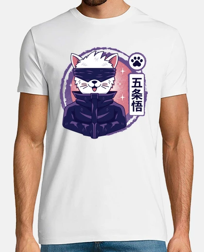 Tee-shirt chat gojo