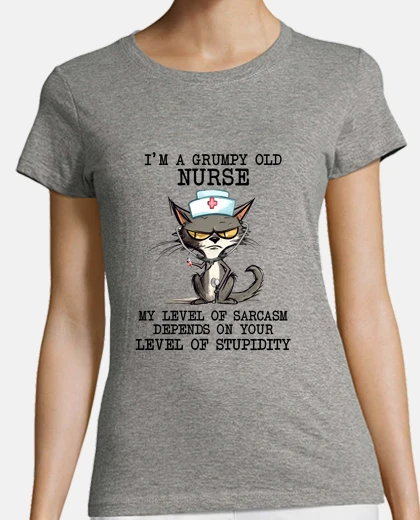 Tee-shirt chat infirmiere sarcasme