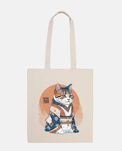 Sac chat japonais portant des vêtements tra