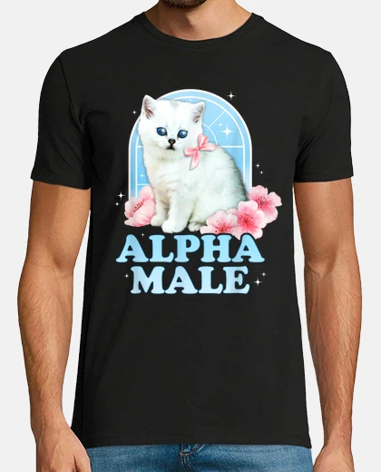 Tee-shirt chat mâle alpha chaton Y2K esthétique d