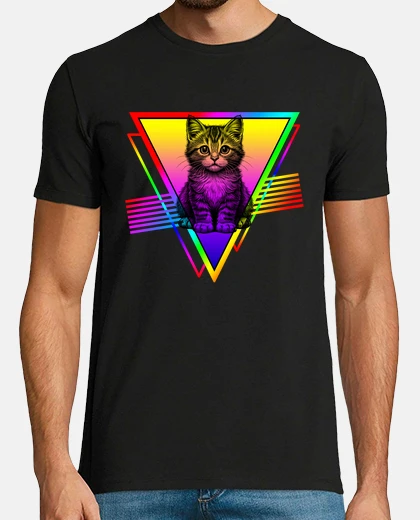 Tee-shirt chat mignon rétro