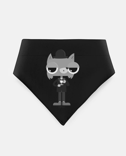 Mascotas chat mouchoir pour animaux de compagnie prenant le thé