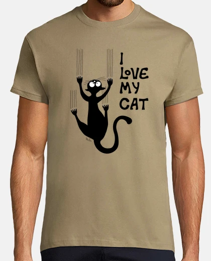 Tee-shirt chat naturel aran and ou mur