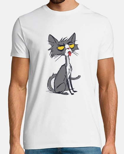 Tee-shirt chat noir , impertinent ,espiègle , têtu, mauvais caractère mais attachant , 