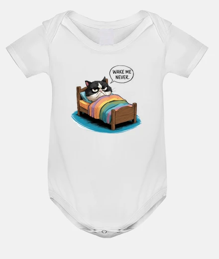 Vêtements chat paresseux dans son lit body bébé onesie 