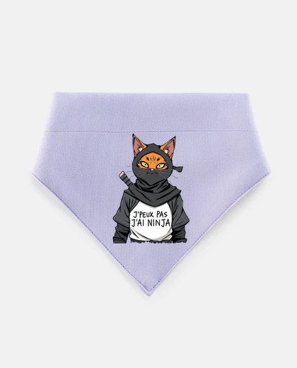 Mascotas chat roux déguisé en Ninja j peux pas