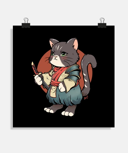 Poster chat samouraï