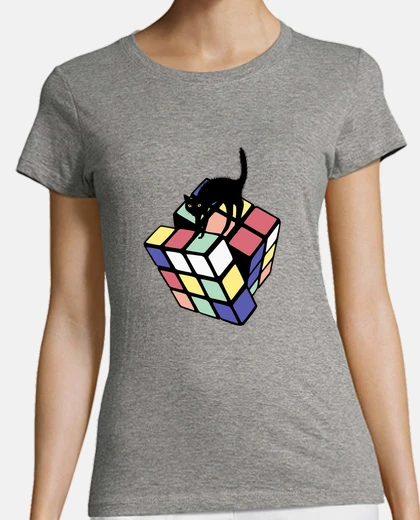 Tee-shirt Chat sur jeu cube pour enfant