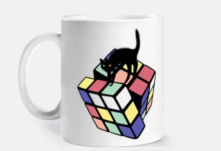Mug Chat sur jeu cube pour enfant