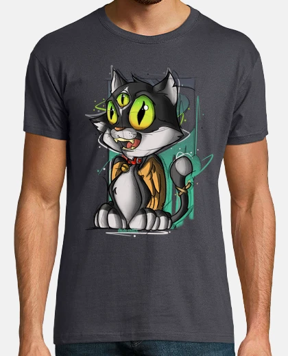 Tee-shirt chat volant