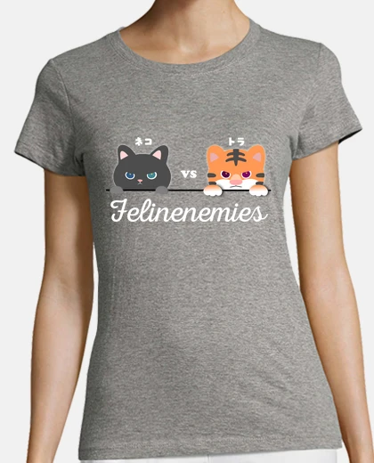 Tee-shirt chat vs ennemis tigre-félins-
