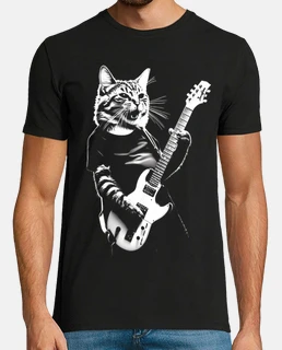 chat guitare électrique rock and roll