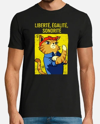 Chat tshirt libert galit sonorit cadeau tostadora