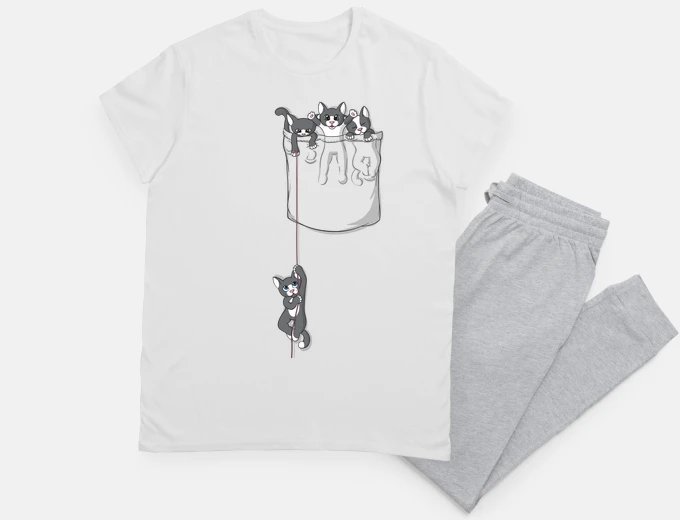Pyjama chaton de poche