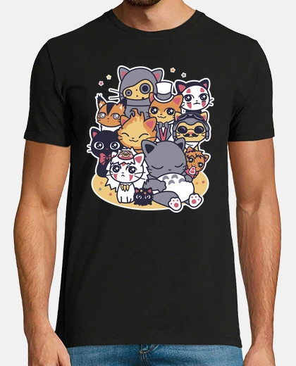 Tee-shirt chats miyazaki