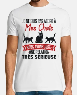 Chats Pas Accro Humour Chaton Cadeau